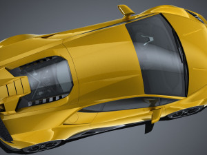 Huracan Performante 2018 lowpoly 3D Model