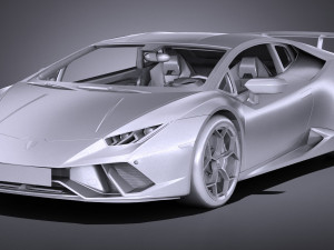 Huracan Performante 2018 lowpoly 3D Model