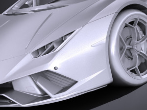 Huracan Performante 2018 lowpoly 3D Model