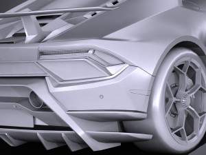 Huracan Performante 2018 lowpoly 3D Model