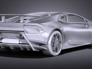 Huracan Performante 2018 lowpoly 3D Model