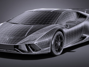 Huracan Performante 2018 lowpoly 3D Model