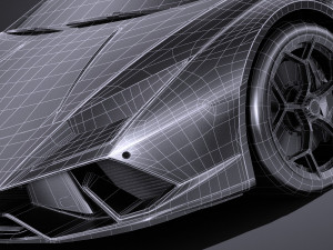 Huracan Performante 2018 lowpoly 3D Model