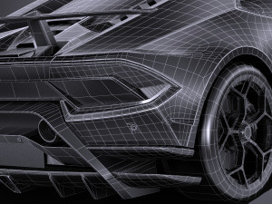 Huracan Performante 2018 lowpoly 3D Model