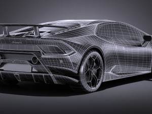 Huracan Performante 2018 lowpoly 3D Model