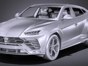 Urus 2019 lowpoly 3D Model