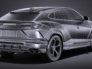 Urus 2019 lowpoly 3D 模型