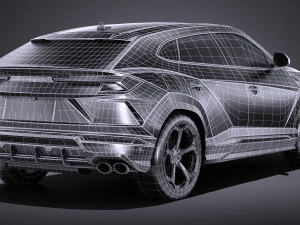 Urus 2019 lowpoly 3D Model