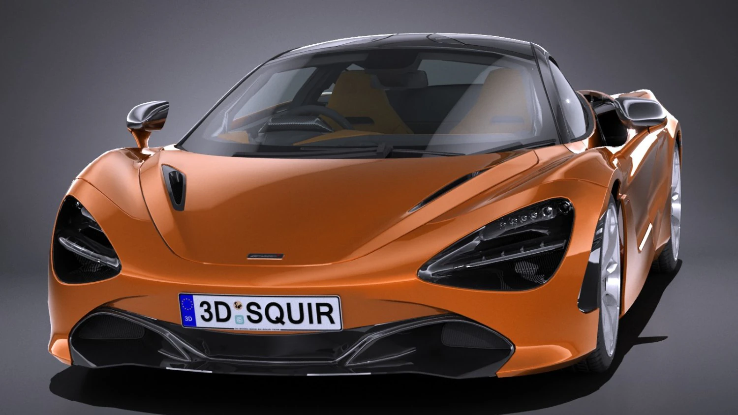 Mclaren 720S 2018 lowpoly 3D Model .c4d .max .obj .3ds .fbx .stl .blend