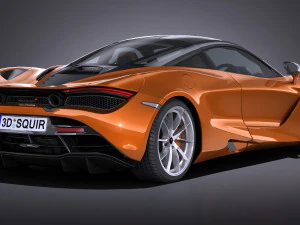 Mclaren 720S 2018 lowpoly 3D Model