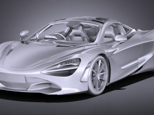 Mclaren 720S 2018 lowpoly Modèle 3D