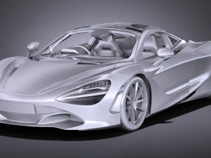 Mclaren 720S 2018 lowpoly 3D Model