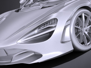 Mclaren 720S 2018 lowpoly Modèle 3D