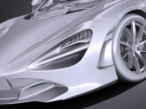 Mclaren 720S 2018 lowpoly 3D Model