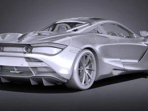 Mclaren 720S 2018 lowpoly 3D Model