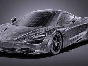 Mclaren 720S 2018 lowpoly Modèle 3D