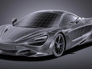 Mclaren 720S 2018 lowpoly 3D Model