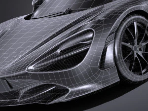 Mclaren 720S 2018 lowpoly 3D Model