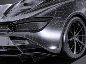 Mclaren 720S 2018 lowpoly 3D Model