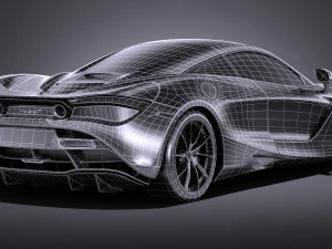 Mclaren 720S 2018 lowpoly 3D Model