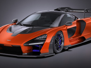 Mclaren Senna 2019 lowpoly 3D Model