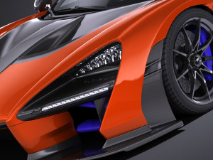 Mclaren Senna 2019 lowpoly 3D-Modell