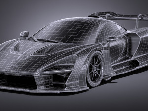 Mclaren Senna 2019 lowpoly 3D-Modell