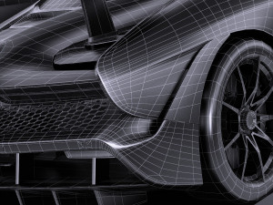 Mclaren Senna 2019 lowpoly 3D-Modell