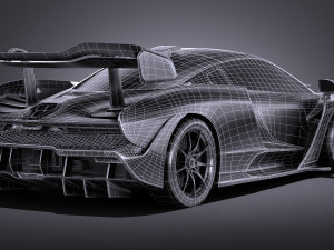 Mclaren Senna 2019 lowpoly 3D-Modell
