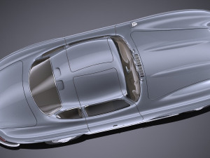 Mercedes-Benz 300 SL Gullwing 1954 lowpoly 3D Model