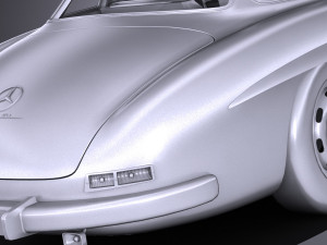 Mercedes-Benz 300 SL Gullwing 1954 lowpoly 3D Model