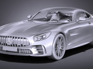 Mercedes-Benz AMG GT R 2017 lowpoly Model 3D