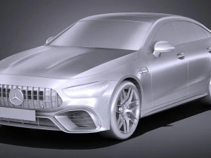 Mercedes AMG GT63 2019 lowpoly 3D Model