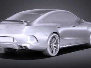 Mercedes AMG GT63 2019 lowpoly 3D Model
