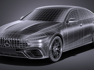 Mercedes AMG GT63 2019 lowpoly Modelo 3D