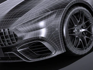 Mercedes AMG GT63 2019 lowpoly 3D Model
