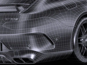 Mercedes AMG GT63 2019 lowpoly 3D Model