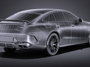 Mercedes AMG GT63 2019 lowpoly Modelo 3D
