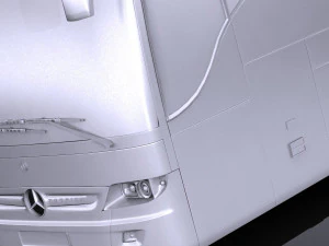 Mercedes-Benz Tourismo 2013 lowpoly 3D Model