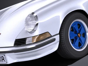 Porsche 911 Carrera RS 1973 lowpoly 3D Model