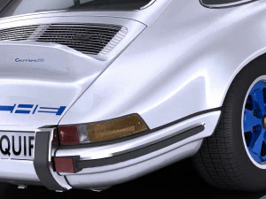 Porsche 911 Carrera RS 1973 lowpoly 3D Model