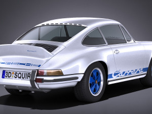 Porsche 911 Carrera RS 1973 lowpoly Modelo 3D