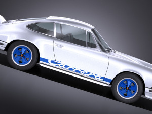 Porsche 911 Carrera RS 1973 lowpoly Modelo 3D