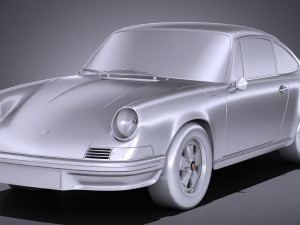 Porsche 911 Carrera RS 1973 lowpoly Modelo 3D