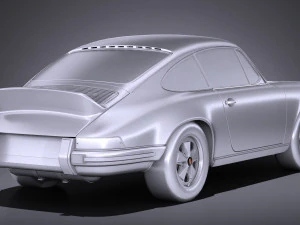 Porsche 911 Carrera RS 1973 lowpoly 3D Model