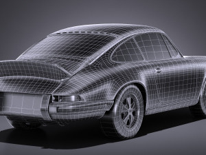 Porsche 911 Carrera RS 1973 lowpoly Modelo 3D