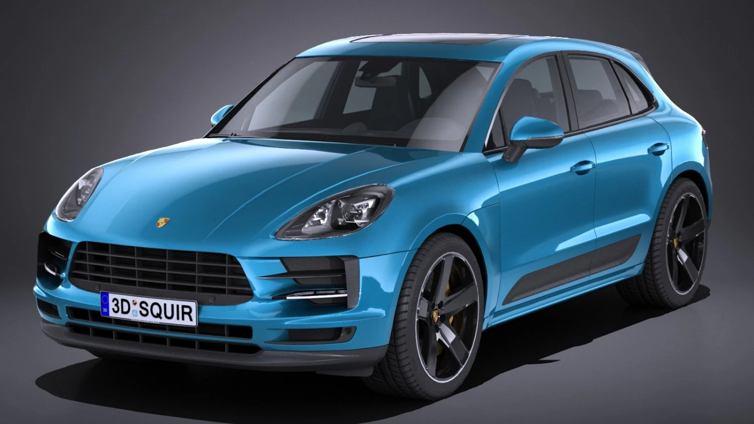 Porsche Macan 2019 Lowpoly 3D Model .c4d .max .obj .3ds .fbx .stl .blend 