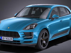 Porsche Macan 2019 Lowpoly 3D Model