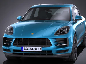 Porsche Macan 2019 Lowpoly 3D Model