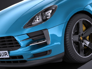 Porsche Macan 2019 Lowpoly Modello 3D